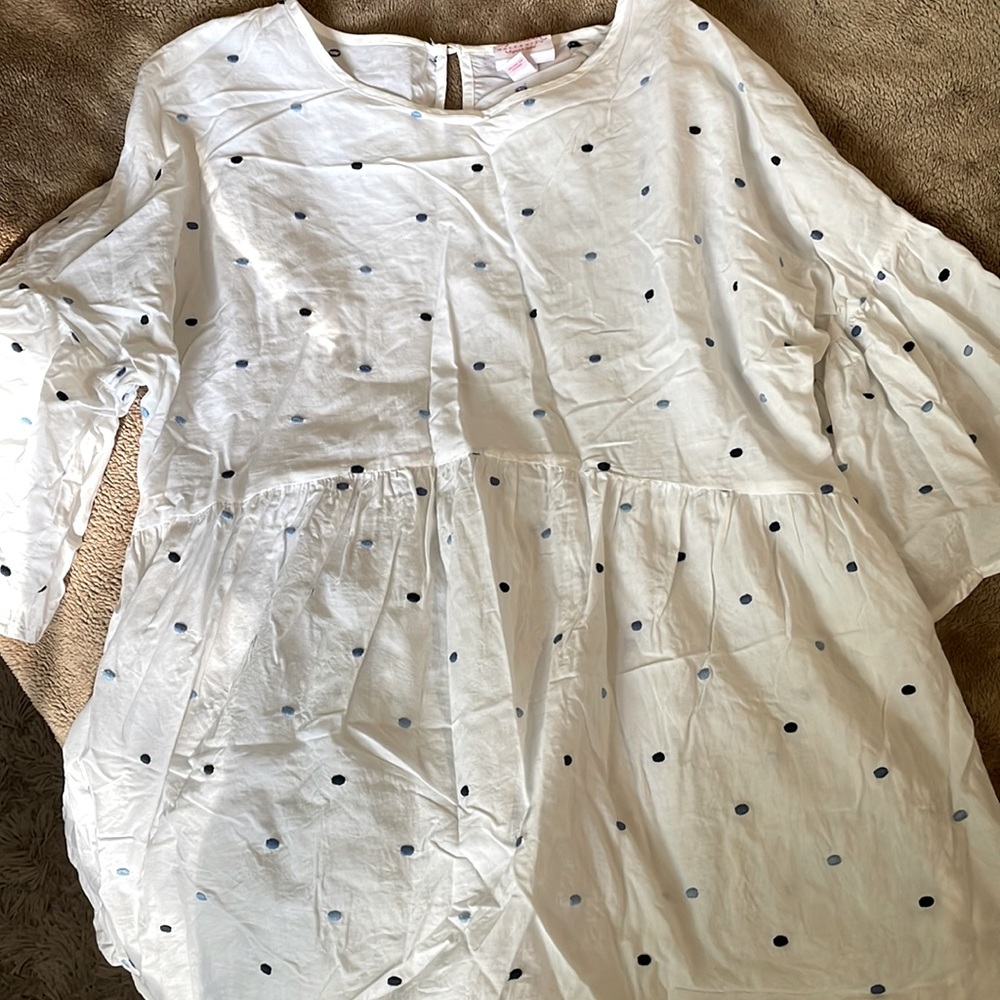 Long cute maternity blouse